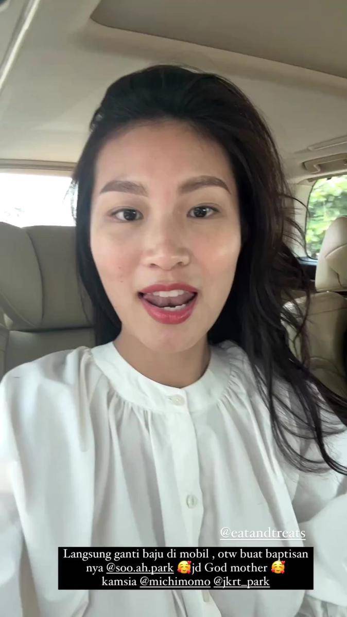 potret Patricia Gouw jadi ibu baptis dari anak sahabat (instagram.com/patriciagouw)