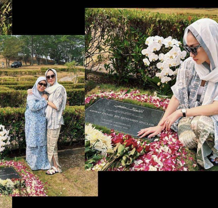 potret BCL nyekar ke makam mendiang Ashraf (Instagram.com/bclsinclair)