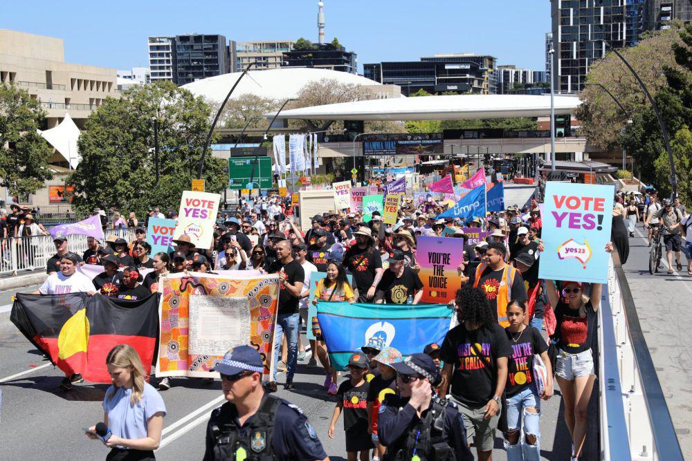 Warga Australia Unjuk Rasa Dukung Referendum Konstitusi Aborigin