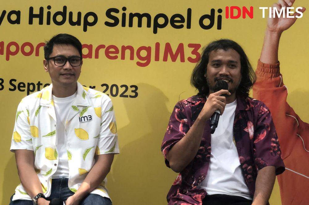 Fahroni Arifin, Shatya Framudia, dan Kiki Aulia Ucup pada konferensi pers Pestapora Bareng IM3 pada Senin (18/9/2023) (IDN Times/Elizabeth Chiquita)