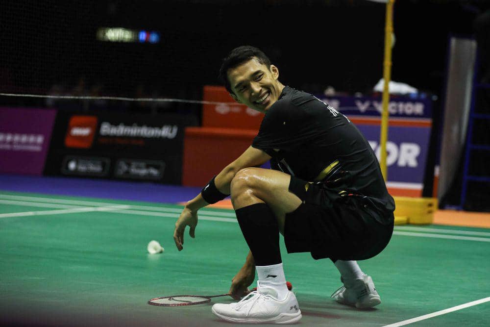 Jonatan Christie di final Hong Kong Open 2023 (dok. PP PBSI)