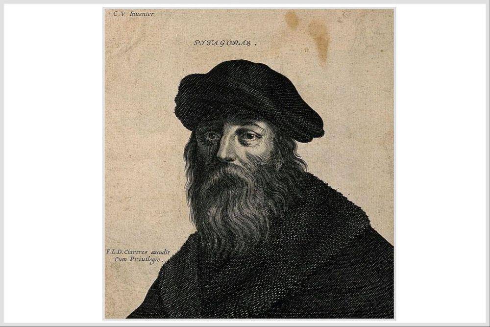 ilustrasi Pythagoras (commons.wikimedia.org/ Wellcome Images)