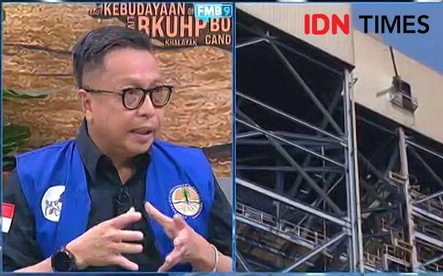 Direktur Jenderal Penegakan Hukum LHK Rasio Ridho Sani dalam agenda Dialog Forum Merdeka Barat 9,Senin (18/9/2023). (IDN Times/Lia Hutasoit)