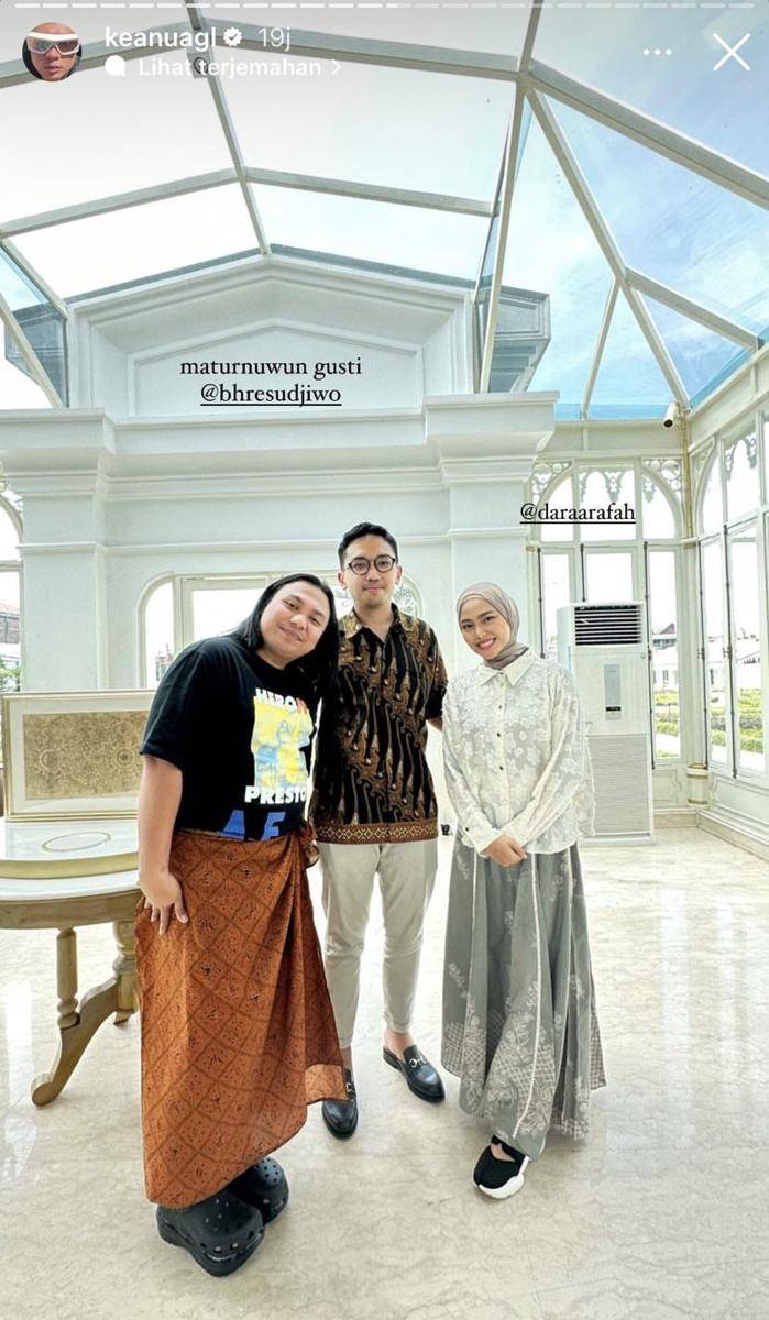 potret Keanu di Pura Mangkunegaran Solo (Instagram.com/keanuagl)