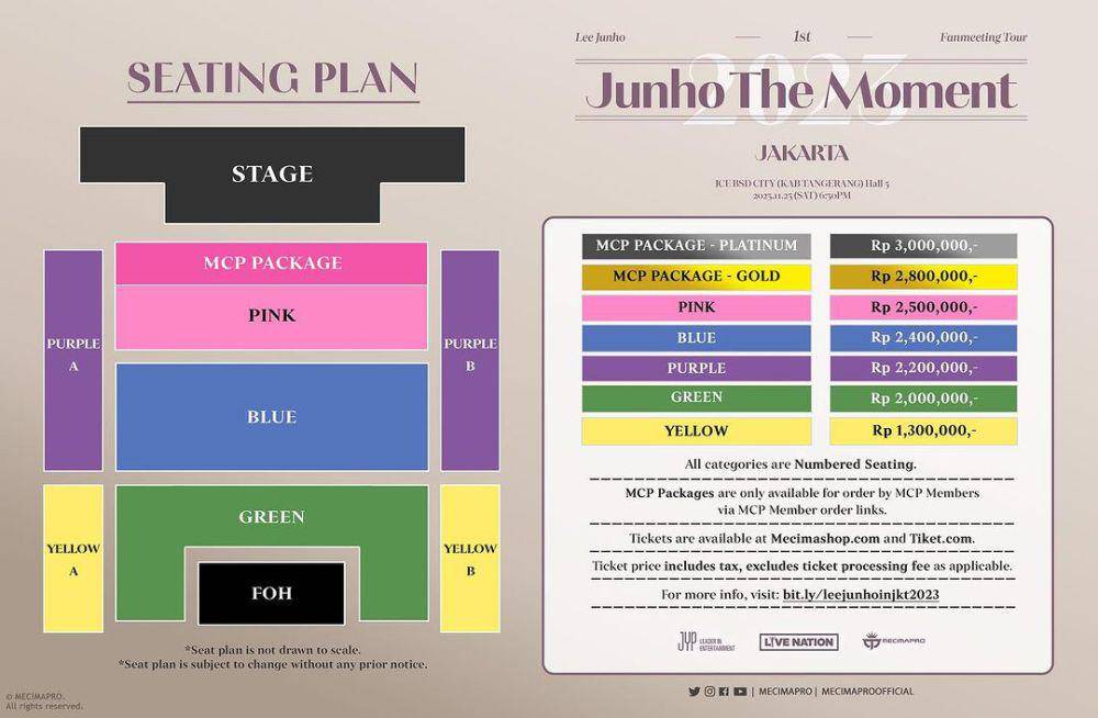 harga tiket fan meeting Junho 2PM di Jakarta (instagram.com/mecimapro)