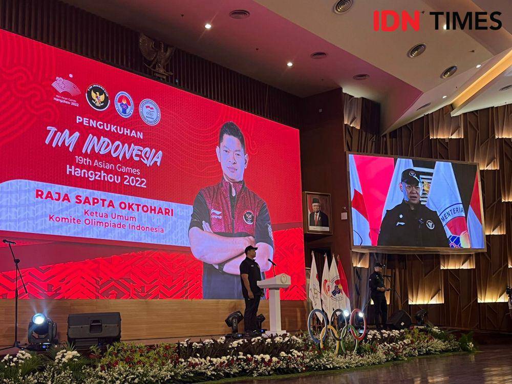 Pengukuhan kontingen Indonesia untuk Asian Games 2022 Hangzhou (IDN Times/Margith Juita Damanik)