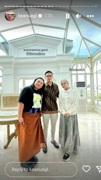 potret Keanu Agl di Royal Dinner Mangkunegaran (instagram.com/keanuagl)