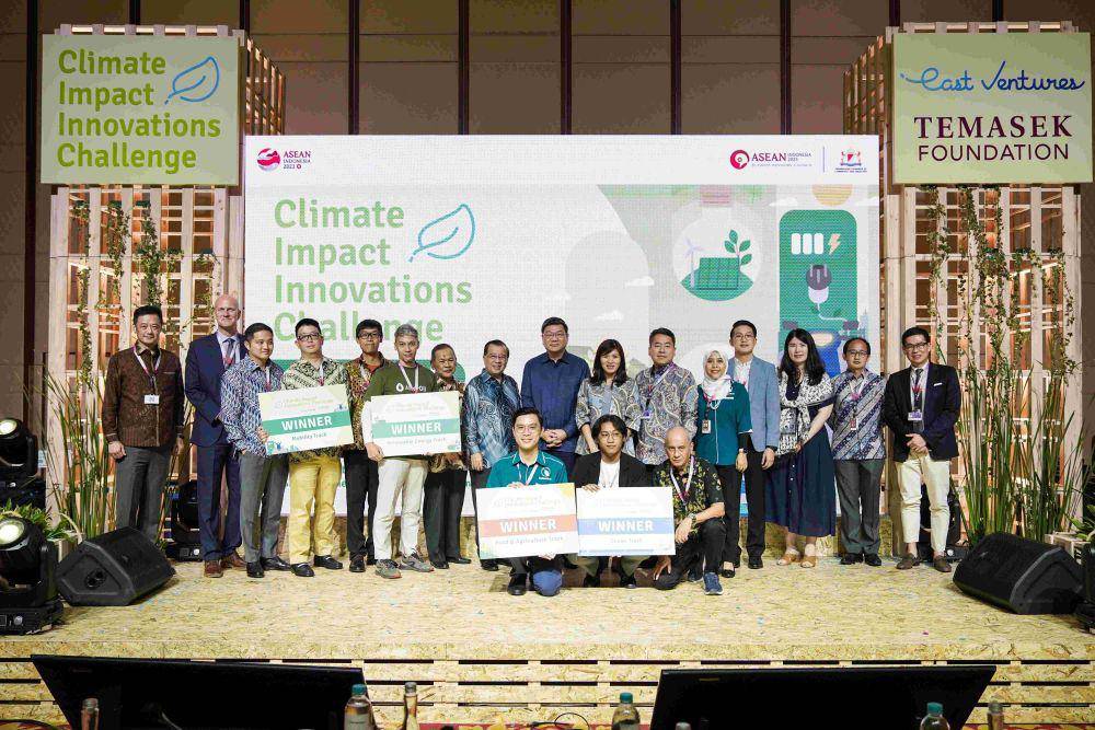 East Ventures dan Temasek Foundation mengumumkan empat pemenang Climate Impact Innovations Challenge (CIIC) 2023 di The Ritz-Carlton Pacific Place, Jakarta, (2/9). (Dok. East Ventures)