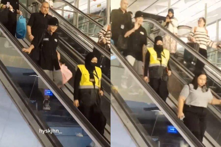 Zayyan XODIAC di bandara untuk balik ke Korea, Selasa (19/9/2023). (twitter.com/hyskjhn_)