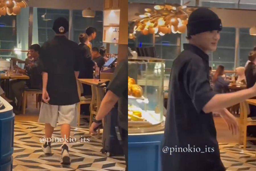 Zayyan XODIAC di bandara untuk balik ke Korea, Selasa (19/9/2023). (tiktok.com/@pinokio_its)