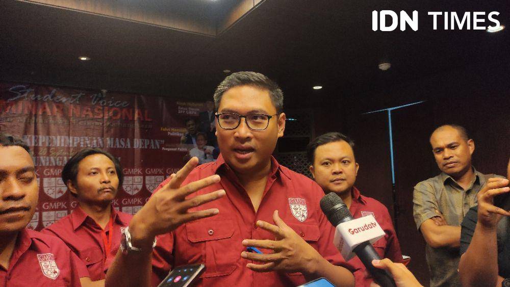 Ketua Dewan Pembina Gerakan Mahasiswa Pelajar Kebangsaan (GMPK) dan Waksekjen Partai Gerindra Sudaryono (IDN Times/Yosafat Diva Bayu Wisesa)