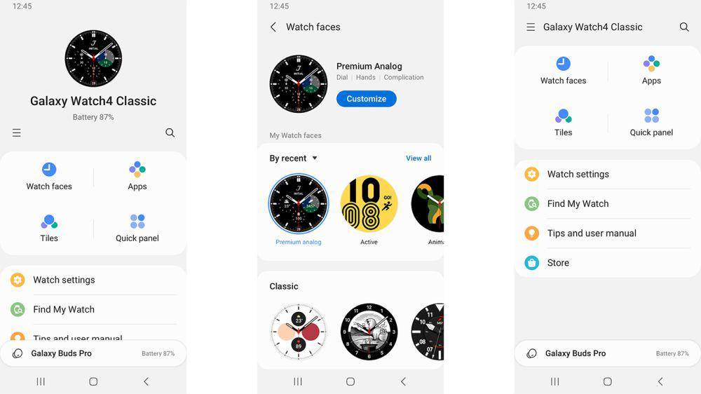 Galaxy Wearable (dok. Samsung)