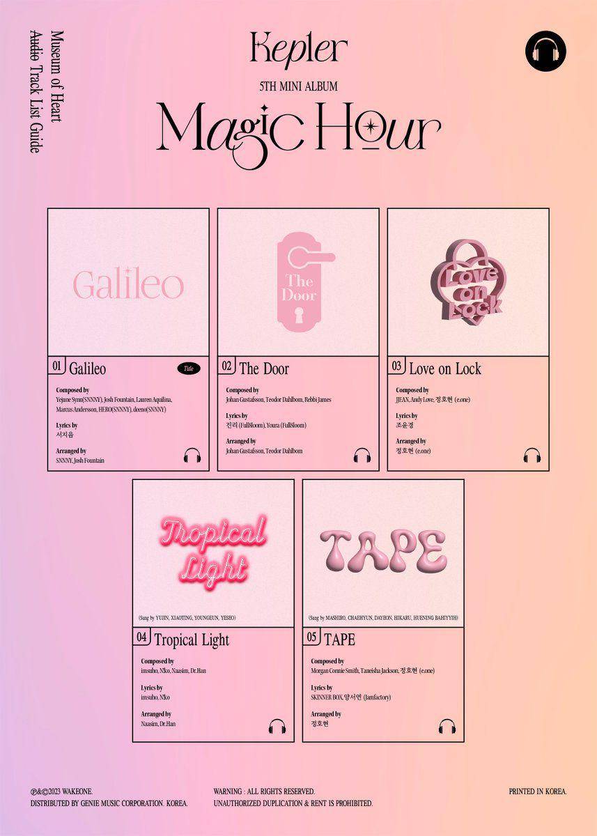 track list mini album Kep1er bertajuk Magic Hour (twitter.com/official_kep1er)