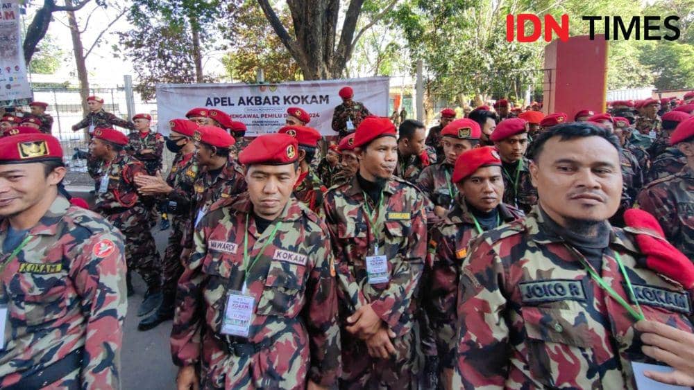 KOKAM Gelar Apel di Hadapan Presiden Jokowi, Jaga Pemilu 2024 Kondusif