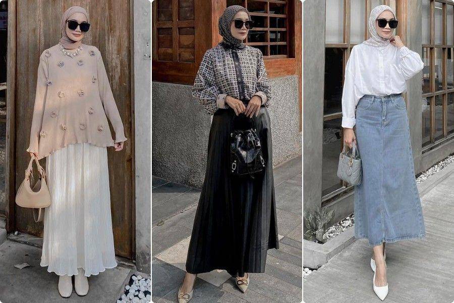 Office look pakai rok ala Uwie Mariska (instagram.com/uwiemariska)