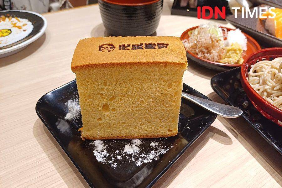 Menu castella cake di Genki Sushi (IDN Times/Dhiya Awlia Azzahra)