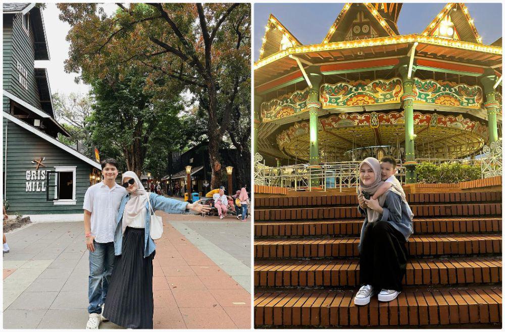 7 Potret Henny Rahman dan Keluarga Liburan ke Dufan, Sekaligus Arisan!