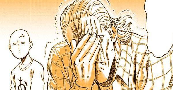 King menangisi keadaannya ( Dok. tonarioyj.jp/One Punch Man )