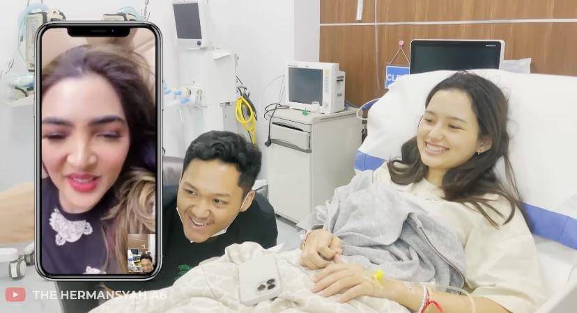 potret Sarah Menzel dilarikan ke RS (youtube.com/The Hermansyah A6)