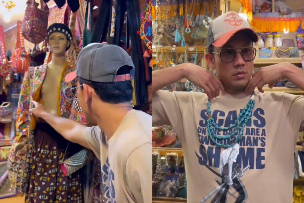 potret Denny Sumargo berburu oleh-oleh di Nepal (instagram.com/sumargodenny)
