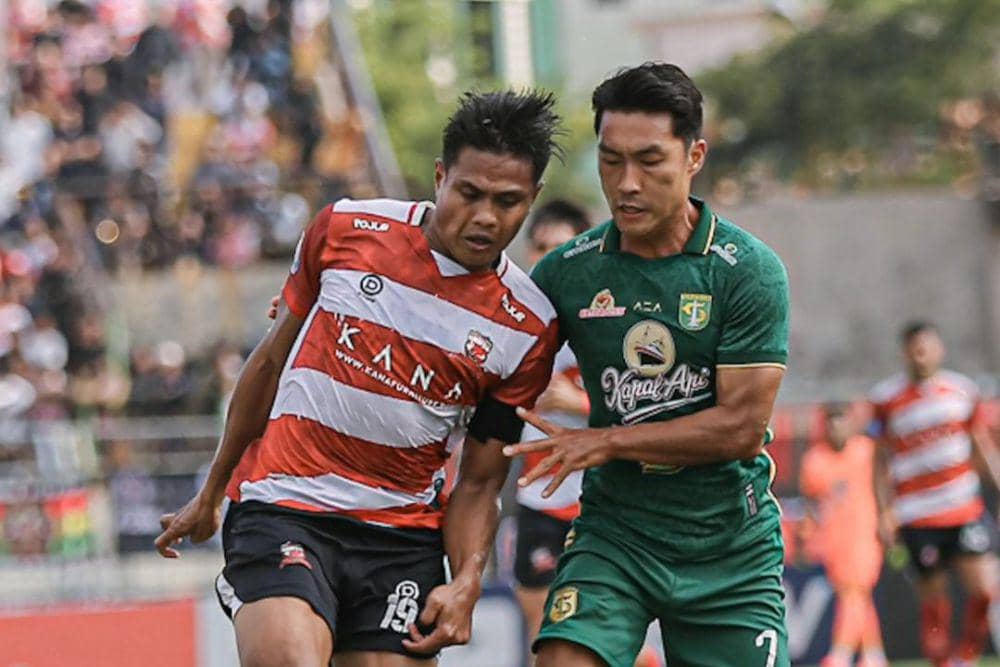 Persebaya Surabaya saat menghadapi Madura United pada putaran pertama Liga 1 Indonesia 2023/2024. (instagram.com/officialpersebaya)