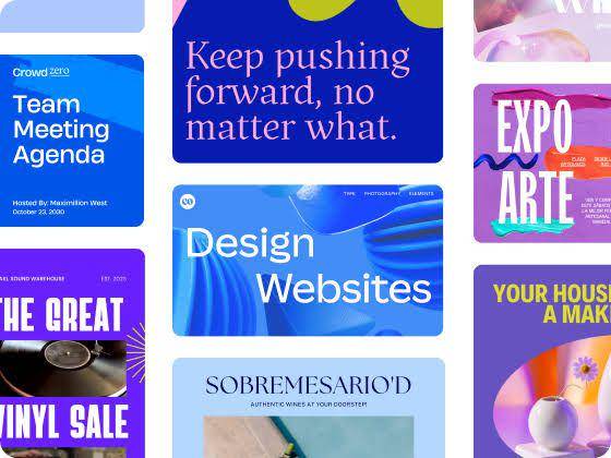 berbagai desain poster di Canva (canva.com)