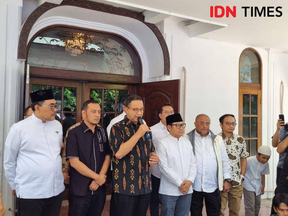 Bacapres-bacawapres Anies Baswedan - Muhaimin Iskandar berkumpul di Sekretariat Koalisi Perubahan (IDN Times/Ilman Nafi'an)