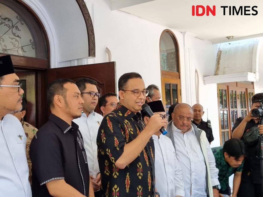 Bacapres-bacawapres Anies Baswedan - Muhaimin Iskandar berkumpul di Sekretariat Koalisi Perubahan (IDN Times/Ilman Nafi'an)