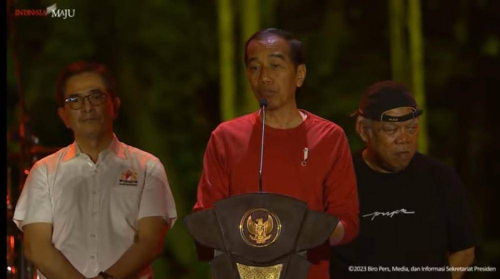 Presiden Jokowi hadir dalam acara Malam Apresiasi Nusantara, di Kabupaten Penajam Paser Utara. (Youtube.com/Sekretariat Presiden)