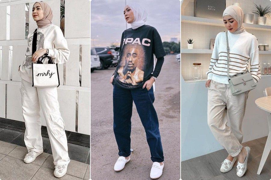 7 Gaya Kasual ala Richa Iskak, Printed Tee hingga Sweatshirt