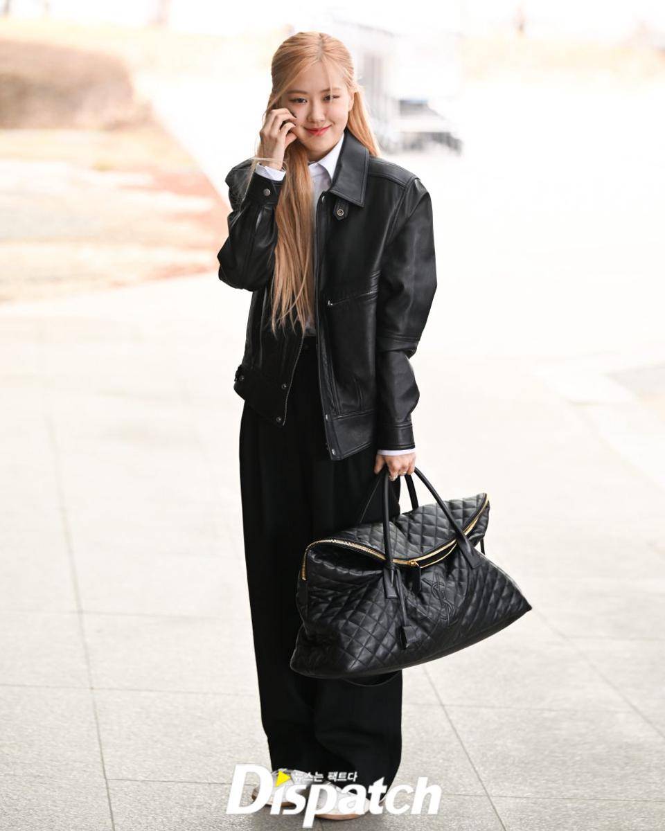 ide mix and match celana hitam ala Rose BLACKPINK (instagram.com/koreadispatch)