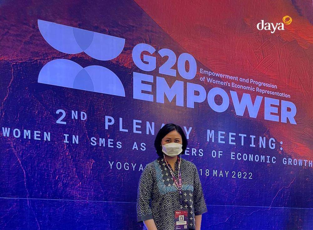Mira Fitria dalam event G20 (Facebook.com/BTPN)