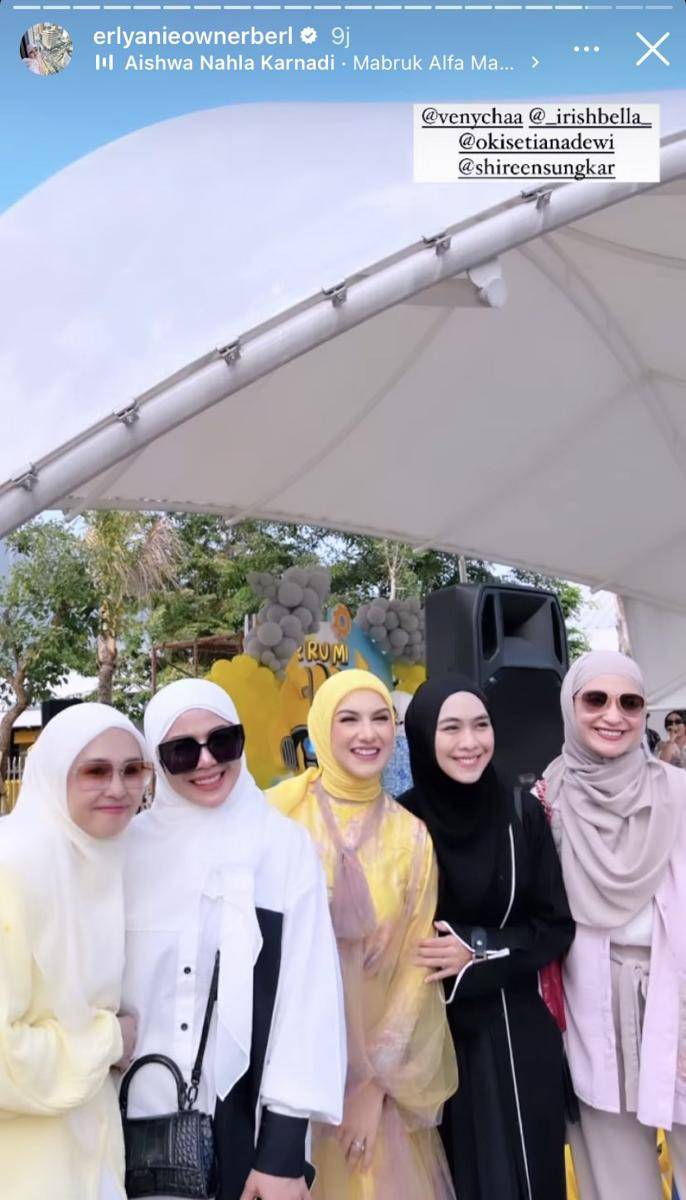 potret artis di perayaan ulang tahun ke-3 Air Rumi, anak Irish Bella (Instagram.com/erlyaniownerberl)