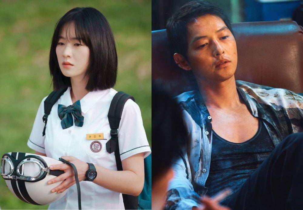 Jeon Yeo Bin di drama A Time Called You (instagram.com/netflixkr) | Song Joong Ki di film Hopeless (instagram.com/plusm_entertainment)