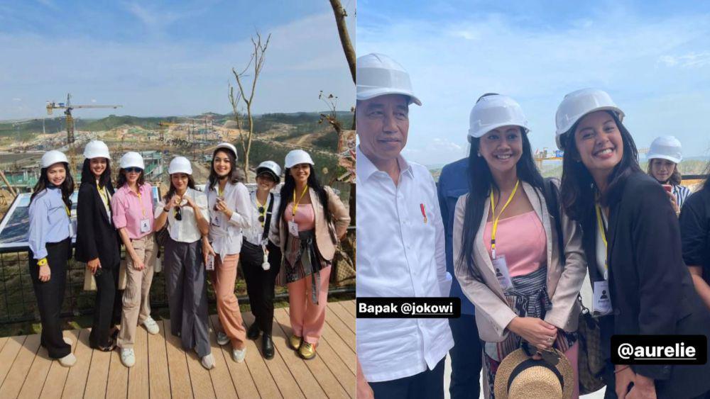 8 Potret Asri Welas ke IKN, Makan Durian Bareng Presiden!