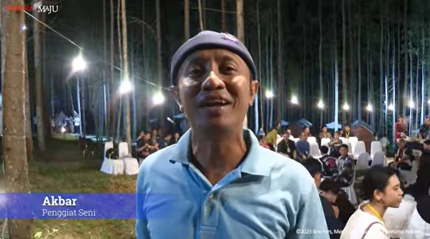 Testimoni komedian Akbar tentang pembangunan IKN, Jumat (23/9/2023). Akun YouTube Sekretariat Presiden