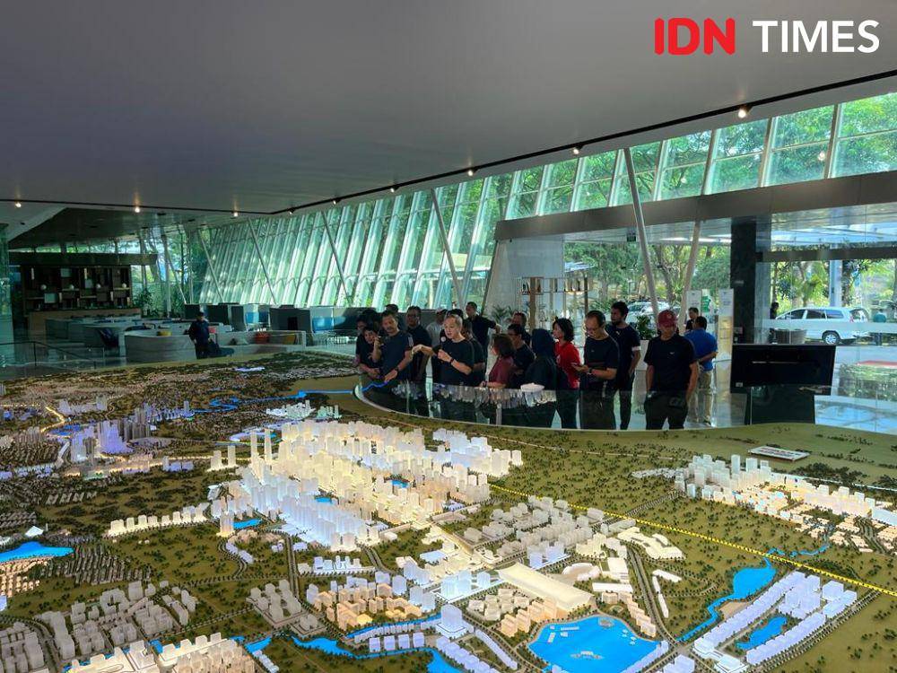 Direktur PT Bumi Serpong Damai Emiten (BDSE), Hermawan Wijaya saat menjelaskan mengenai kondisi pengembangan BSD City (IDN Times/Uni Lubis)