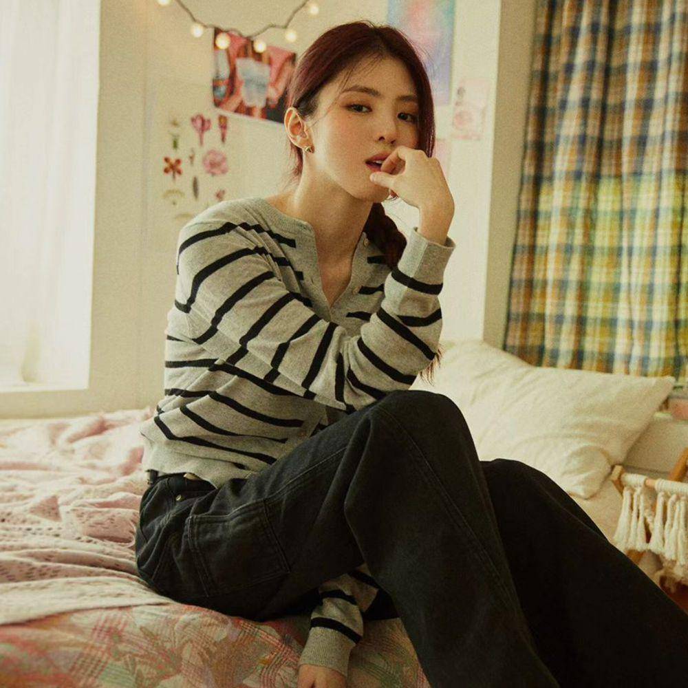 potret Han So Hee dalam busana Giordano (instagram.com/giordanokr)