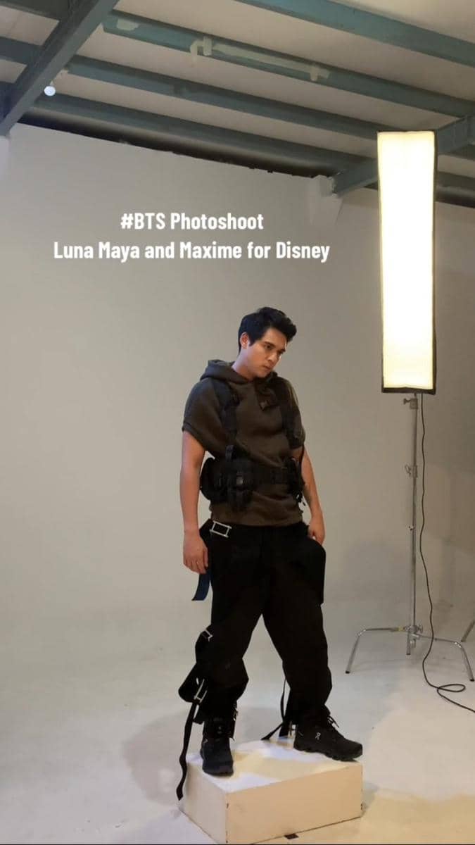 potret photoshoot Luna Maya dan Maxime Bouttier untuk Disney (tiktok.com/louisedaniella)