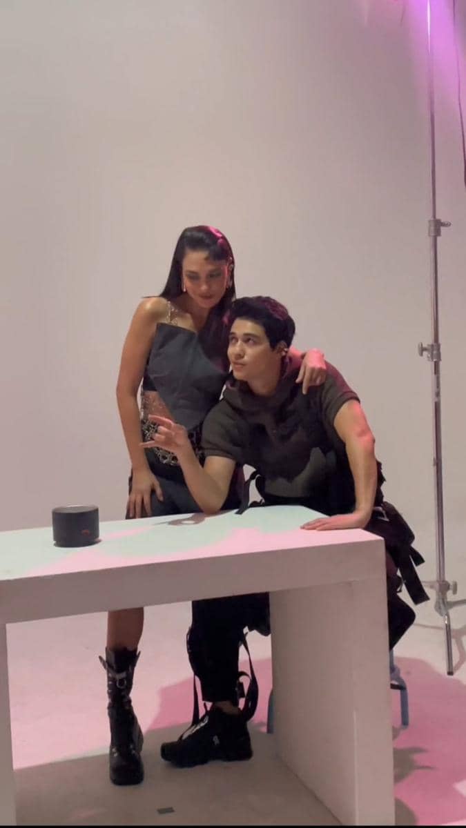 potret photoshoot Luna Maya dan Maxime Bouttier untuk Disney (tiktok.com/louisedaniella)