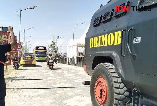 Kedatangan tim Arema FC di Stadion Gelora Bung Tomo Surabaya, Sabtu, (23/9/2023). Khusnul Hasana