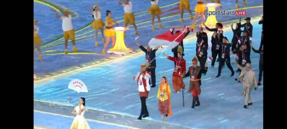 Atlet Indonesia dalam pembukaan Asian Games 2023. (Dokumentasi/Screenshot Youtube)