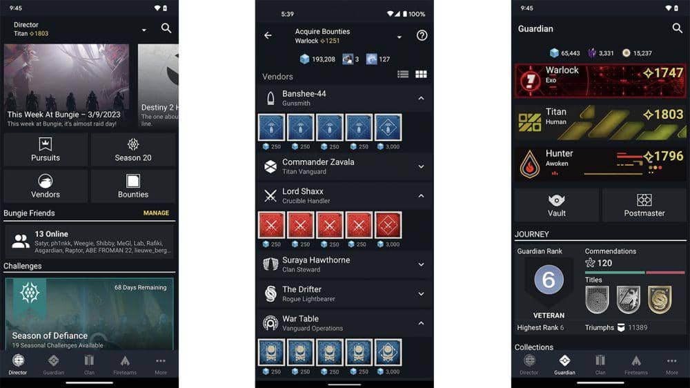 Destiny 2 Companion (dok. Bungie)