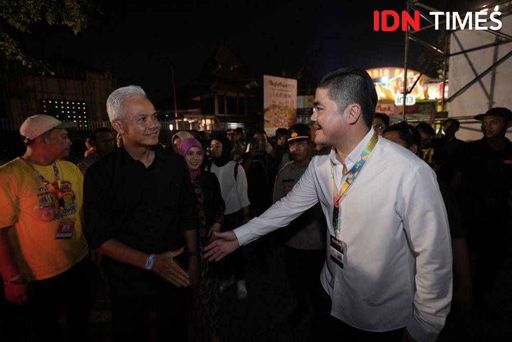 potret Ganjar Pranowo nonton Pestapora 2023 pada Minggu (24/9/2023) (IDN Times/Herkayanis)
