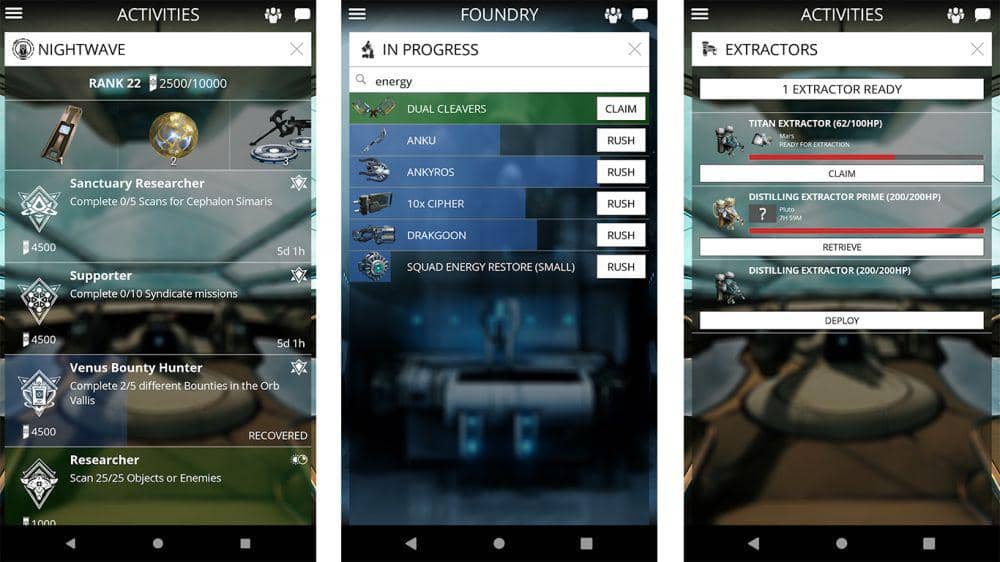 Warframe Companion (dok. Digital Extremes)