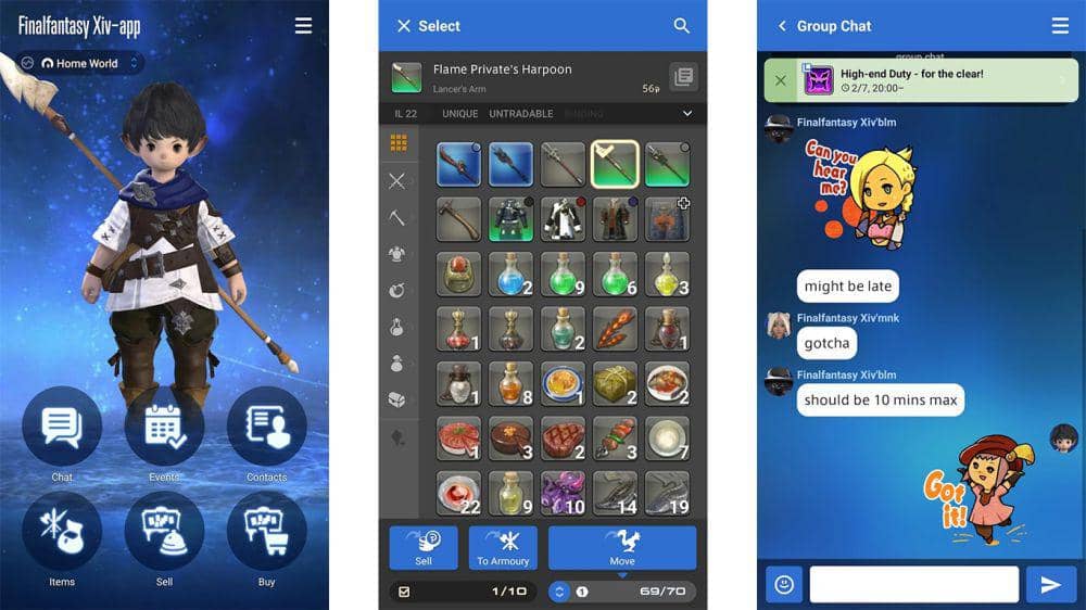 Final Fantasy XIV Companion (dok. Square Enix)