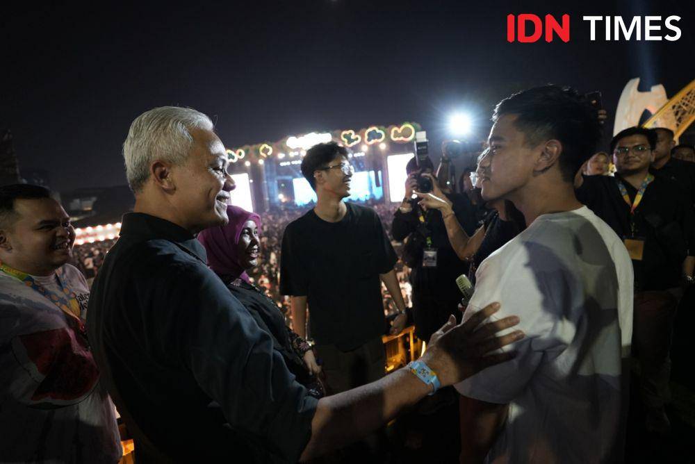 potret Ganjar Pranowo nonton Pestapora 2023 pada Minggu (24/9/2023) (IDN Times/Herkayanis)