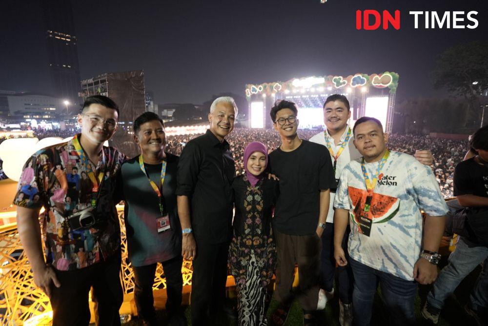 7 Momen Ganjar Pranowo Nonton Pestapora 2023, Bareng Anak dan Istri