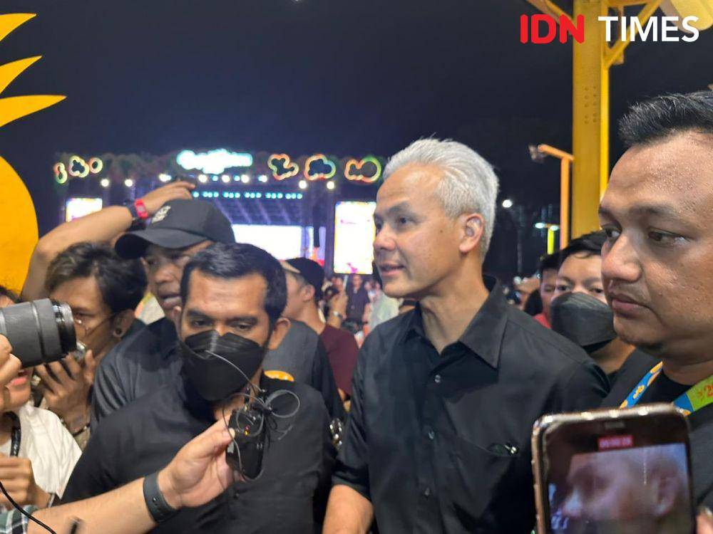 potret Ganjar Pranowo nonton Pestapora 2023 pada Minggu (24/9/2023) (IDN Times/Ernia Karina)