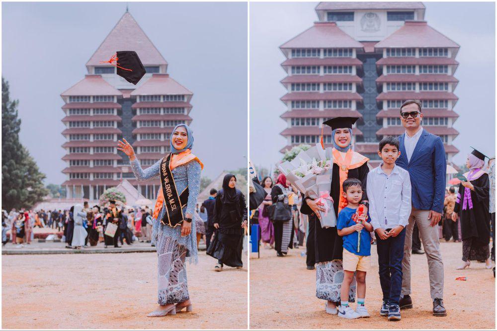 10 Potret Soleh Solihun Dampingi Istri Wisuda S2, Keluarga Harmonis!